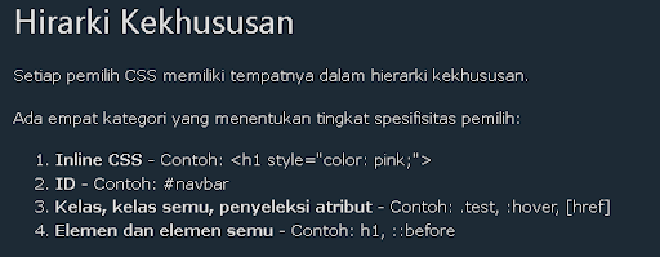 Hirarki Kekhususan 1